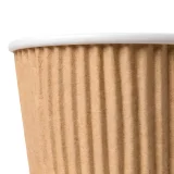 12oz kraft ripple wall paper cup zoom