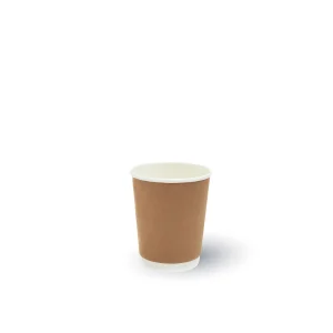 8oz kraft double-wall paper cups for hot takeaway coffee